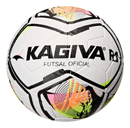 Bola De Futsal Oficial R1 Kagiva Cor Amarelo Neon/ Rosa Neon/ Preto