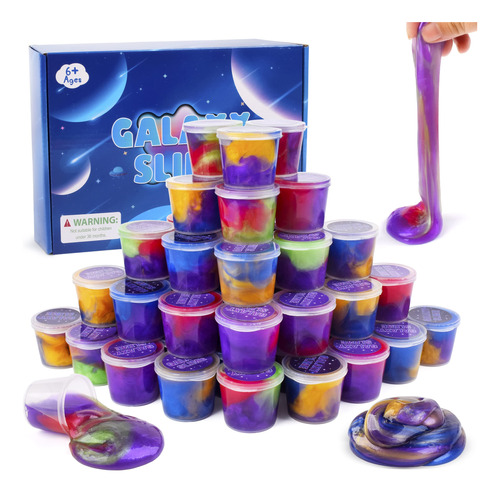 Kit De Slime De Galaxia, Paquete De 48 Regalos De Fiesta De