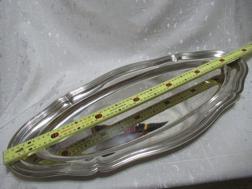 Antig Bandeja Ovalada Inglesa Plata Imperial 66x31cm (15467 Plateado (Usado)