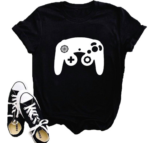 Remera 100% Algodón Gamer Play Game Over Station Joystick 18