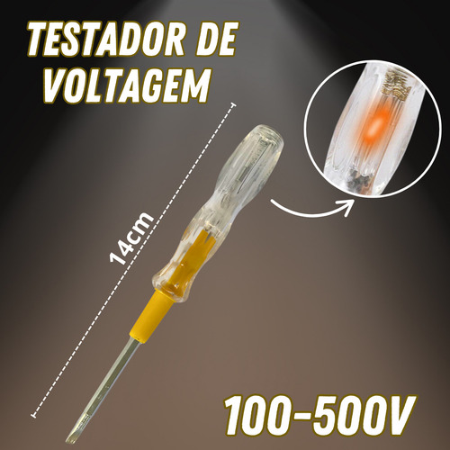 Jogo De Chave De Fenda Philips Pontas Imantadas Chave Teste De Voltagem Eletricista Cietec