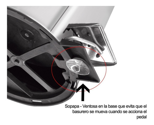 Cesto Tacho De Basura Tramontina de 30 litros de Acero Inoxidable Con Pedal