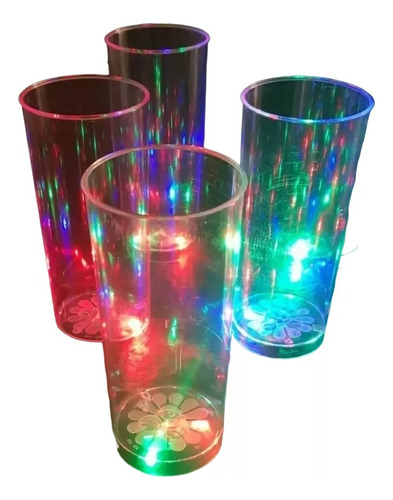 150 Vasos Luminosos Led Trago Largo Fiestas 15 Años Eventos