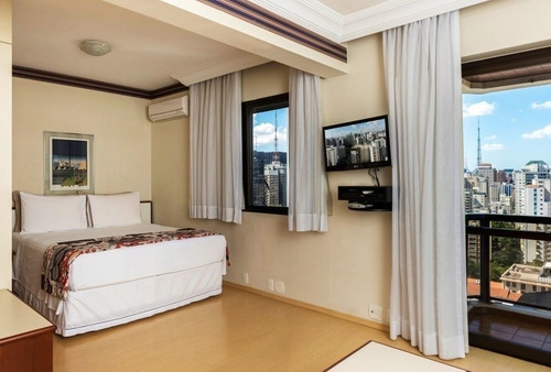Imagem 7 de 15 de No Jd. Paulistano, Flat Com 2 Dorms Fora Do Pool, Próximo A Av. Paulista - Sf27510