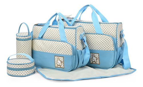 Set 5 Bolsas Panaleras Cambiador Bebe Botella Viaje Multiuso