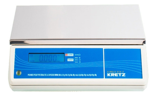 Imagen 1 de 1 de Balanza comercial digital Kretz Single Eco  30kg 110V/240V blanco 340 mm x 225 mm