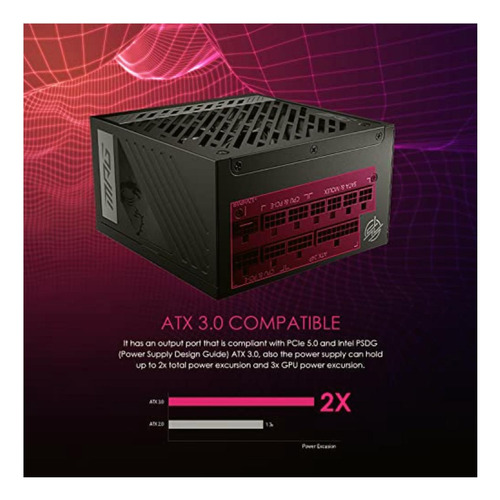 Mpg A850g Pcie 5 & Atx 3.0 Fuente De Alimentación Para
