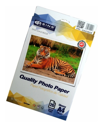 Papel Fotografico Eins Performance Glossy T/a4 X 180gr  