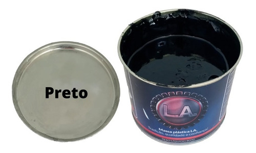 Imagem 4 de 4 de 6 Massa Plástica Para Mármore Granito Porcelanato 800g Preto