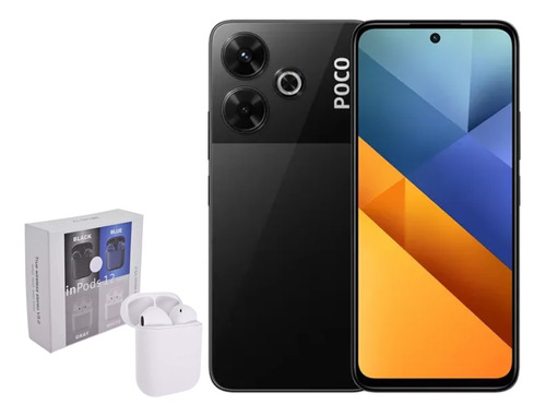 Xiaomi Poco M6 4g Dual Sim 256 Gb 8 Ram Black + AirPods Genéricos