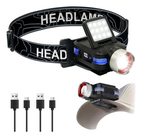 Luces De Clip De Sombrero Duro De Isunmea, Clip Recargable 2