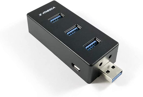 Mini Hub X-media Usb 3.0 De 4 Puertos Expandible + Adaptador