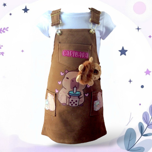 Jumper 2 Piezas Modelo Capibara Kakhi Liso M-4-6 Años