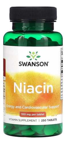 Niacina Pura 100 Mg - 250 Tabletas Swanson