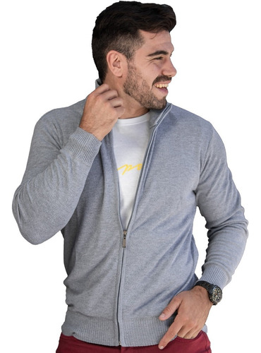 Imagen 5 de 5 de Campera De Hilo Hombre Sweater Liviano Saco Cierre Importado