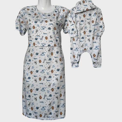 Pijama Maternal Duo Lactancia Xl Camisa, Algodón