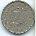 Moneda  De  La  República  Dominicana  10  Centavos  1984