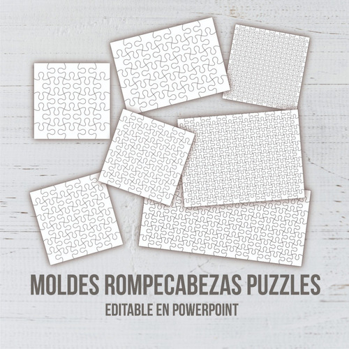 Kit Imprimible Molde Rompecabezas Puzzle (editable)