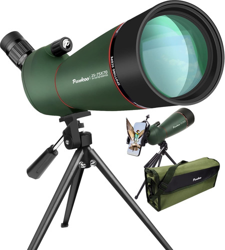 Telescopio Pankoo, 25-75x70/bak4/con Tripode/kit De Montaje