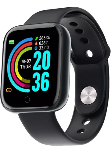 Smartwatch Para Hombre Reloj Inteligente Deportivo negro cuadrado