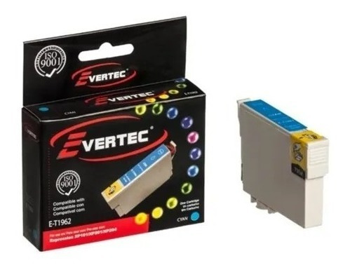 Cartucho Evertec Alternativo Para Epson T196 Cyan