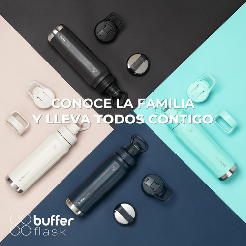 Termo Botella Agua Termica Acero Inoxidable Buffer 700 ml + Tapas 700ml