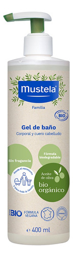 Mustela Bio Orgánico, Gel De Baño Corporal Y Capilar, 400ml