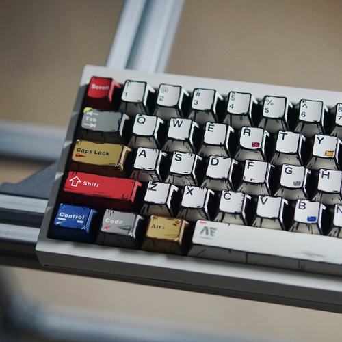 Capa Para Teclas Pbt Comic Style Keycaps Cherry 141 Teclas Branco Inglês Us