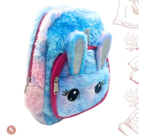 Mochila Peluche Felpa Unicornio