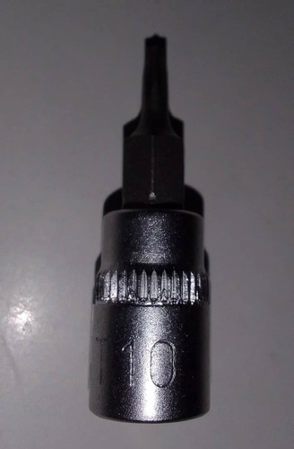 Dado  Torx, Macho Corto T10 Acople  1/4 Seis Puntas