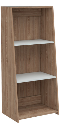 Biblioteca 1.2mts Excelsior Note Miel/blanco Madera Mdp