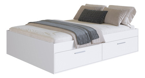 Cama Casal Com 4 Portas 140 Tokkio Branco - Art In Móveis