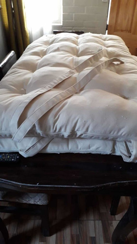 Colchón Para Cuna Moises De Bebé 100% Algodón Natural Blanco