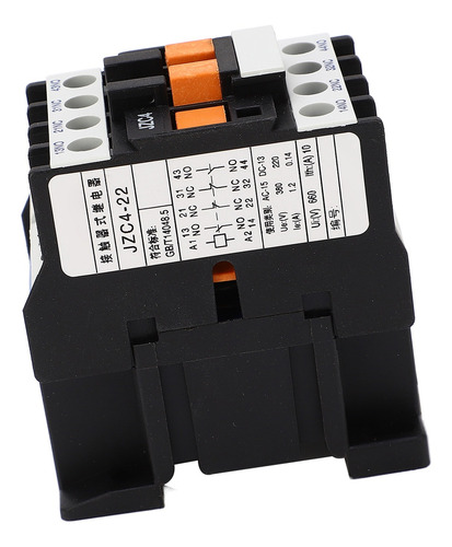 Contactor Eléctrico De 2 Polos Ac, Trifásico, 2no, 2nc, Inte