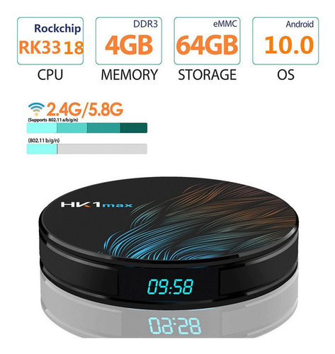Android 11 4k Hk1 Max 5g Wifi Inteligente Cuádruple Núcleo