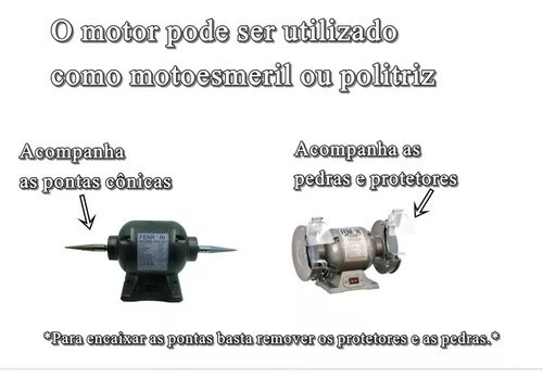 Ferrari Motoesmeril Me6 Politriz Pontas Cônicas Discos Massas Polimento