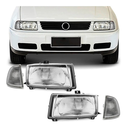  Par De 2 Opticas Vw Polo Caddy 96 97 98 99 00 Fitam Giros