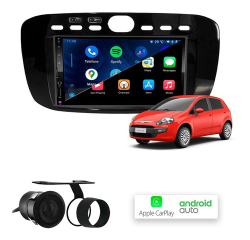 Multimídia Mp10 Carplay E Android Auto Punto 2013 Até 2017