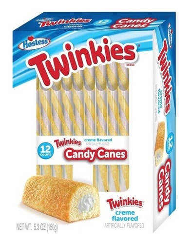 Bastones De Caramelo Sabor Twinkies Vainilla Hostess 12 Pzs