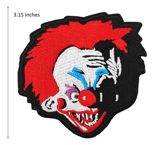 Clown Face Embroidered Iron On And Sew On Horror