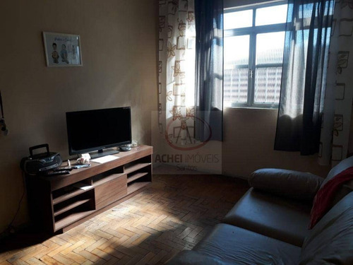 Imagem 2 de 19 de Apartamento Com 2 Dormitórios, Vaga De Garagem Suficiente , Espaço Para Motos E Bicicletas À Venda, 80 M² Por R$ 270.000 - Vila Matias - Santos/sp - Ap10771