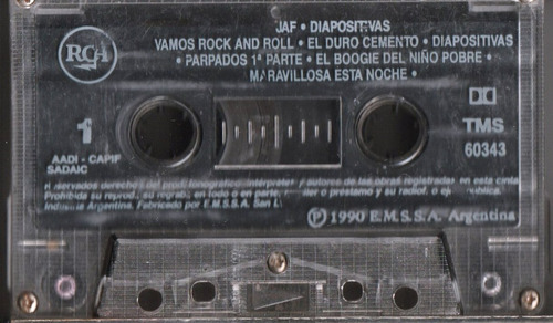 Jaf - Diapositivas (1990) Cassette Sin Tapa