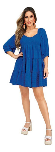 Vestido Casual Mujer Azul 965-62