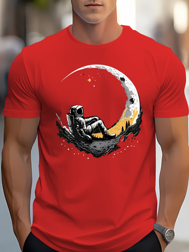 Camiseta Holgada Informal De Manga Corta Con Cuello Redondo