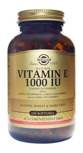 Vitamina E 1000 X 100 Iu Solgar