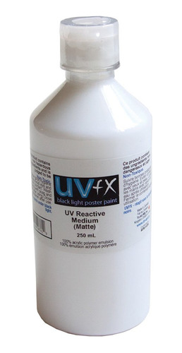 Uvfx Negro Claro Medio 8.5 fl Oz Mate, Blanco