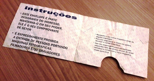 Ingresso Hollywood Rock - Rolling Stones 1995