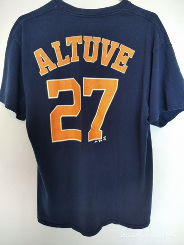 Imagen 2 de 8 de Camiseta Majestic Astros- Houston José Altuve 27 Beisbol Mlb