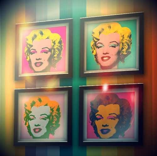 Combo 4 Cuadros 20 X 20 Cm Warhol  Marilyn .
