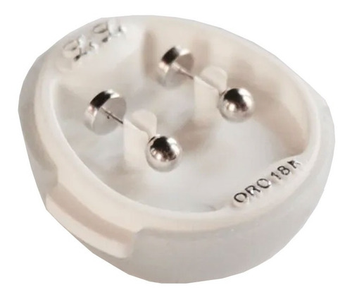 Aros Abridores Oro Blanco Li-4004 18k Bolita 4mm Tic Sellado